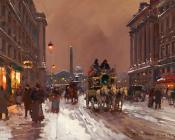 Rue Royale, Concorde in Winter - 爱德华·科尔特斯